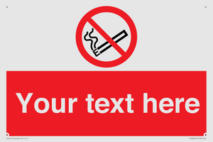 Custom No E-cigarettes / Vaping Sign